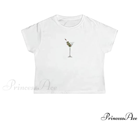 Cocktail Elegant Graphic Tee WHITE / S