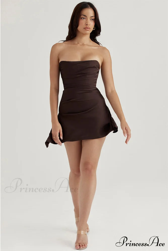 Cocktail Romance Graceful Strapless Mini Dress