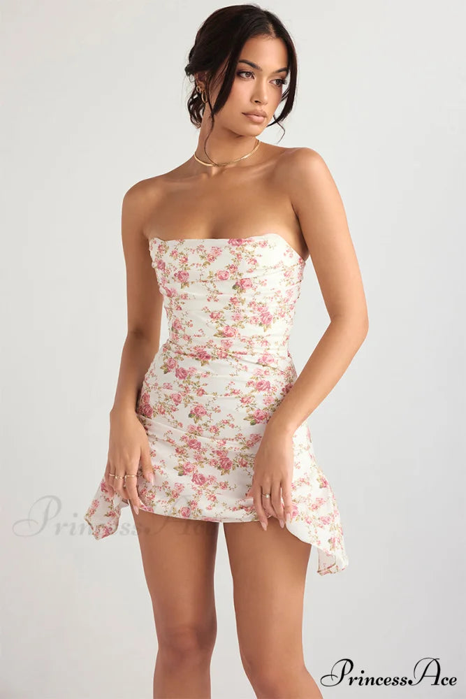 Cocktail Romance Graceful Strapless Mini Dress Multi / XS