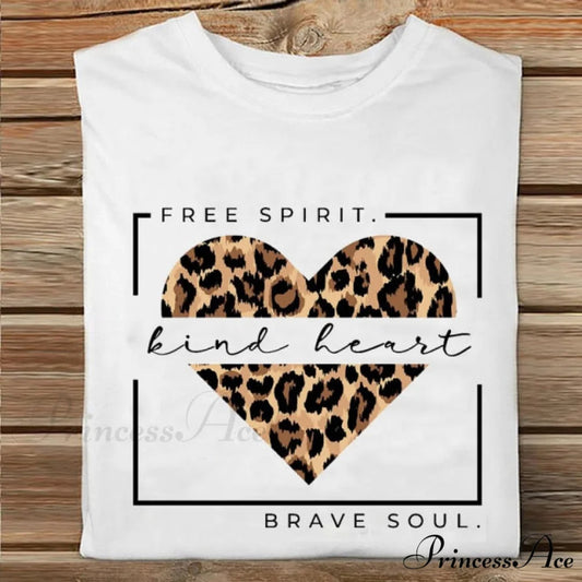 Coffee Love Cartoon Printing Clothes Tshirt heart / S