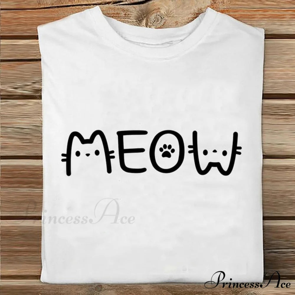 Coffee Love Cartoon Printing Clothes Tshirt letter 1 / S