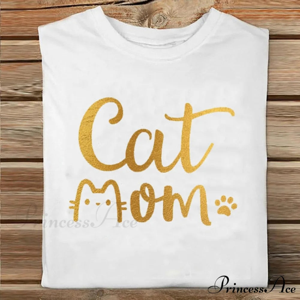 Coffee Love Cartoon Printing Clothes Tshirt letter 2 / S