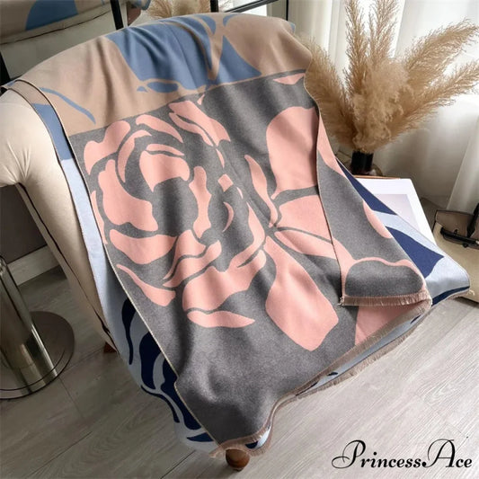 Cold Cashmere Poncho Cover Scarf grey scarf-241228