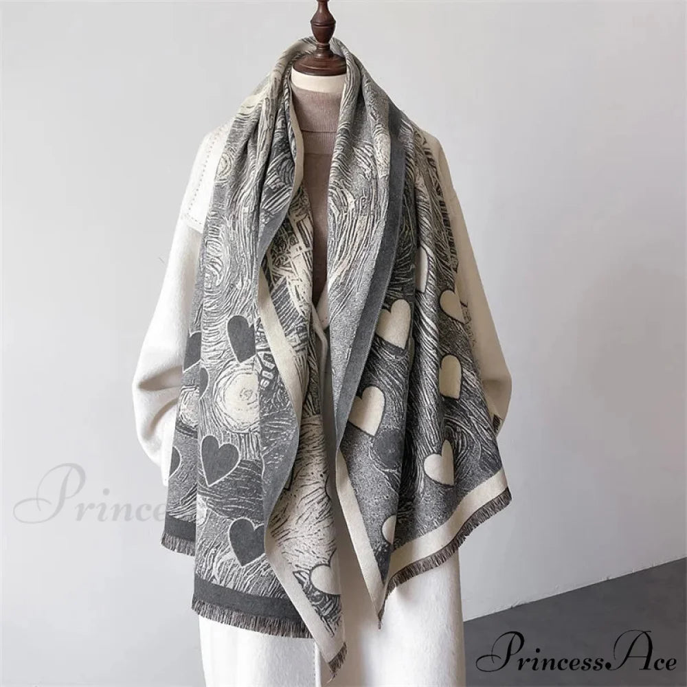 Cold Cashmere Shawl Wrap Scarf black 1 scarf-241228