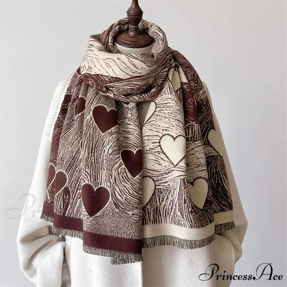 Cold Cashmere Shawl Wrap Scarf red 1 scarf-241228