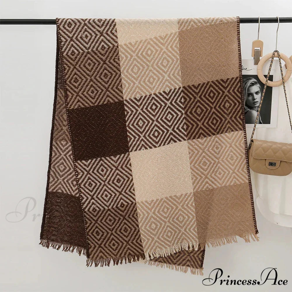 Cold Houndstooth Cashmere Scarf Color10 / 65x200cm scarf-241228