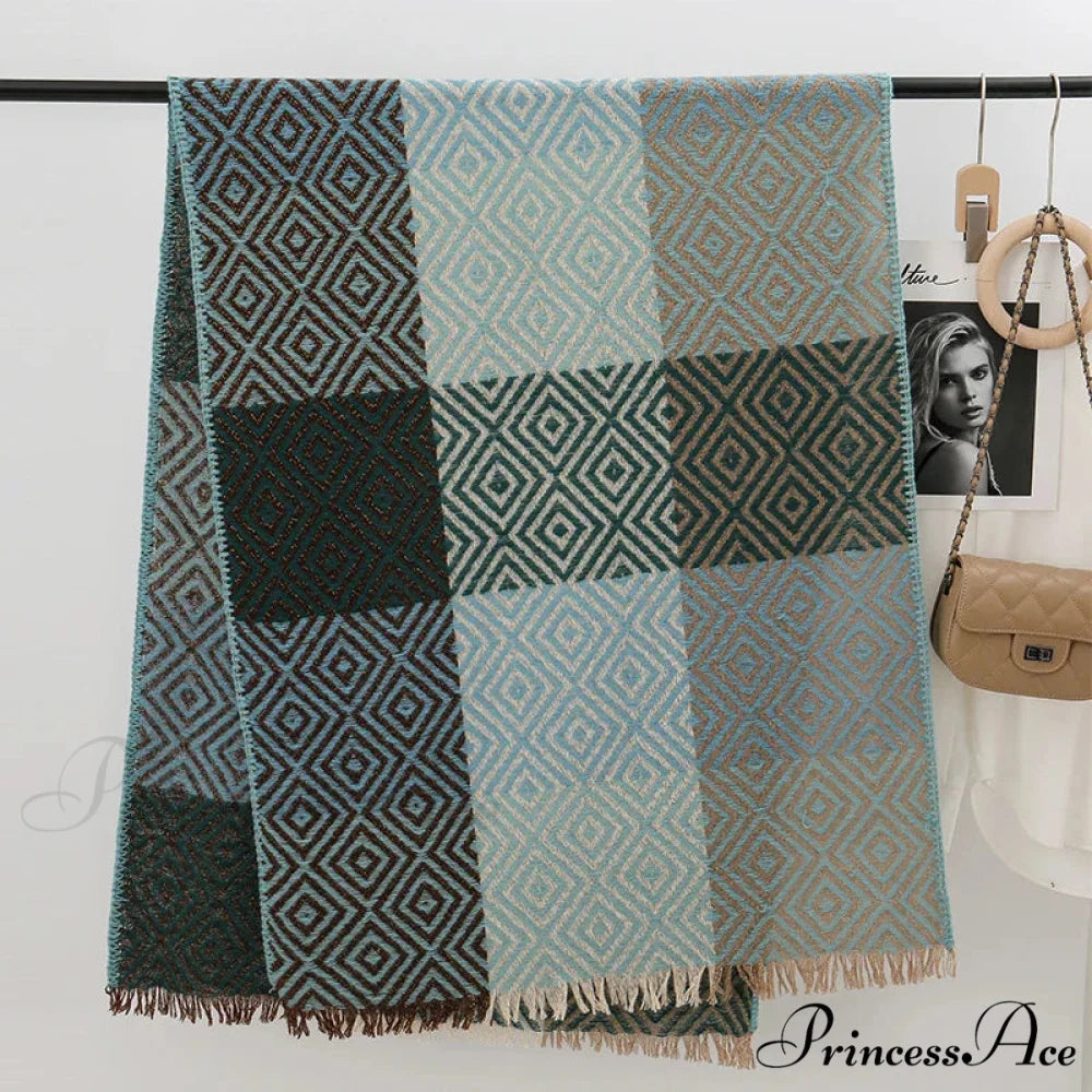 Cold Houndstooth Cashmere Scarf Color4 / 65x200cm scarf-241228