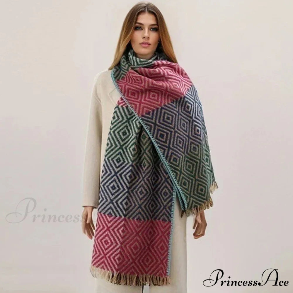 Cold Houndstooth Cashmere Scarf Color5 / 65x200cm scarf-241228