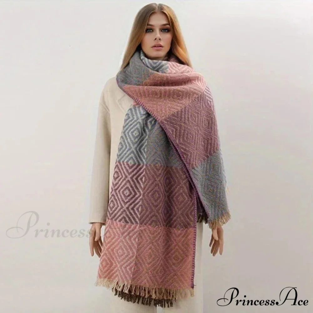 Cold Houndstooth Cashmere Scarf Color6 / 65x200cm scarf-241228