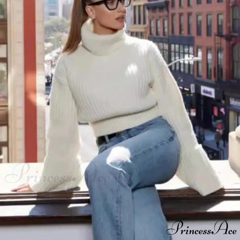 Cold Lapel Brief Sweater WHITE / S swraters-241228