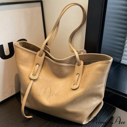 Cold Leather Tote Shoulder Bag for Women shoulder-250126