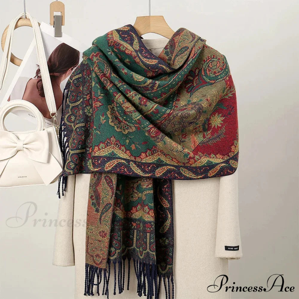 Cold Paisley Cashmere Pashmina Scarf Color10 scarf-241228