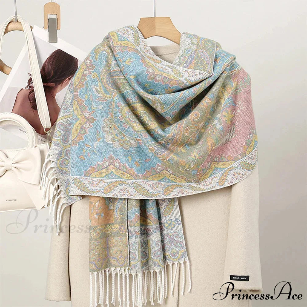 Cold Paisley Cashmere Pashmina Scarf Color11 scarf-241228