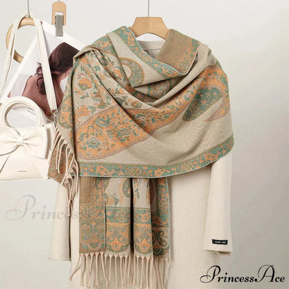 Cold Paisley Cashmere Pashmina Scarf Color12 scarf-241228