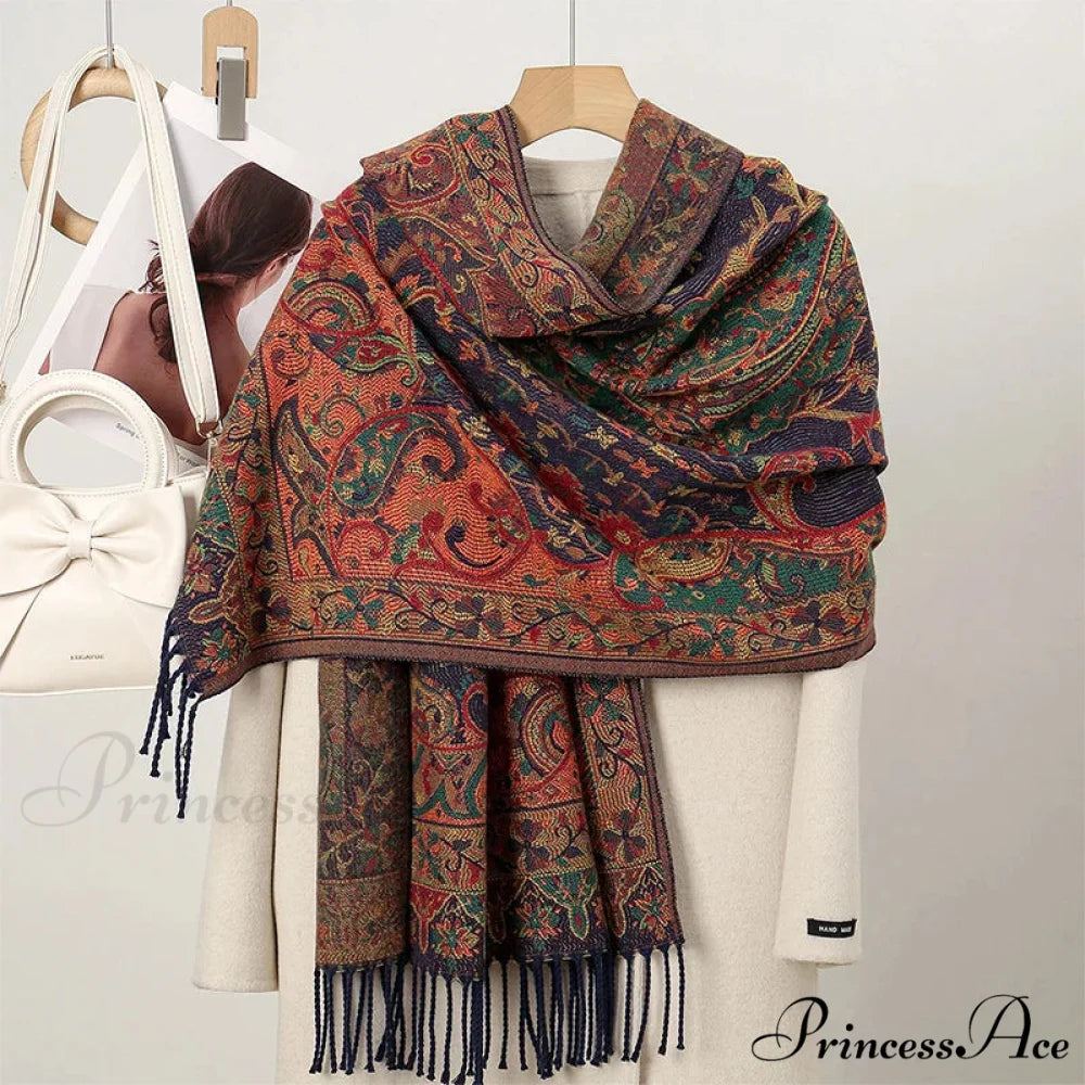 Cold Paisley Cashmere Pashmina Scarf Color13 scarf-241228