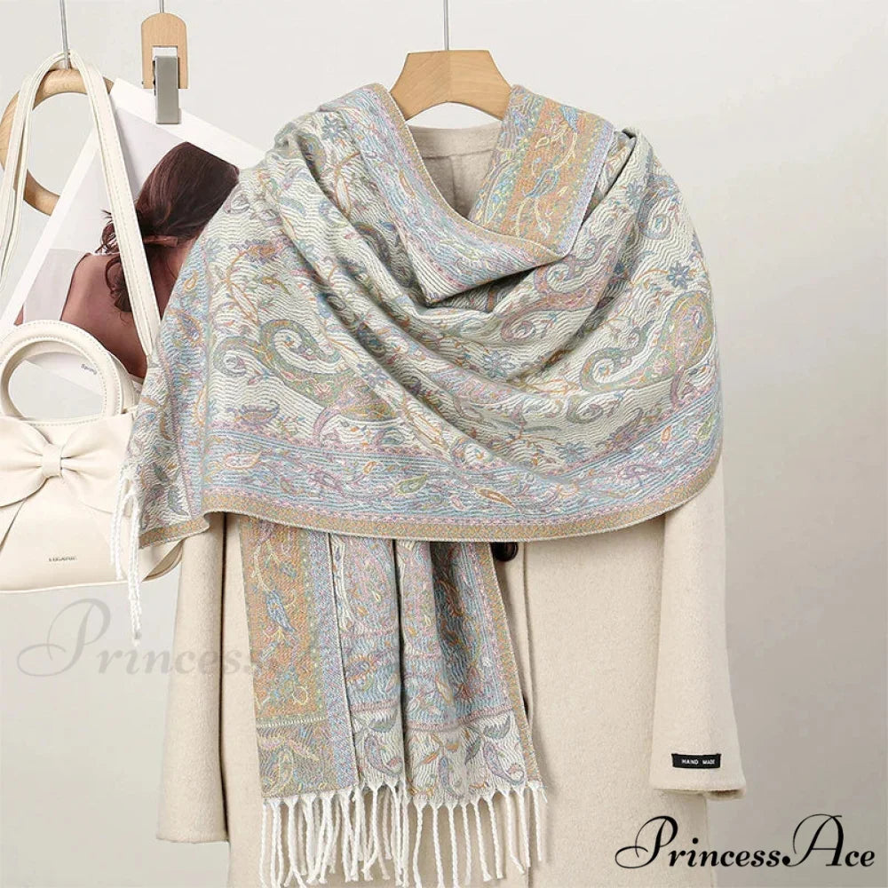 Cold Paisley Cashmere Pashmina Scarf Color16 scarf-241228