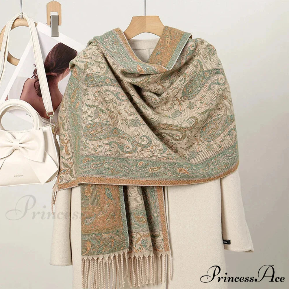 Cold Paisley Cashmere Pashmina Scarf Color17 scarf-241228