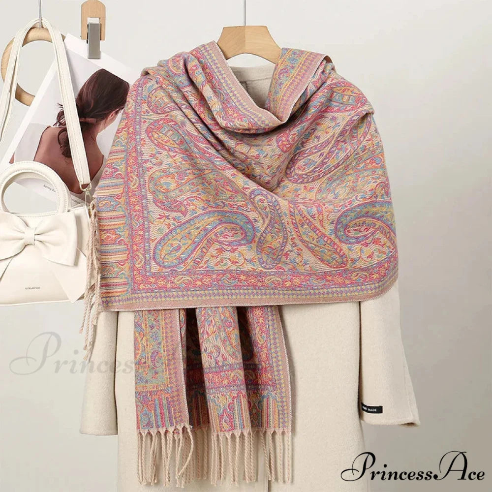 Cold Paisley Cashmere Pashmina Scarf Color2 scarf-241228