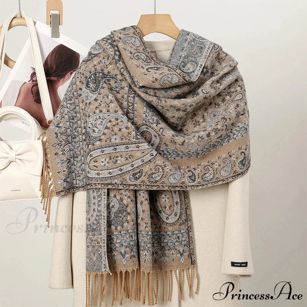 Cold Paisley Cashmere Pashmina Scarf Color22 scarf-241228