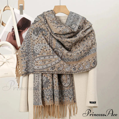 Cold Paisley Cashmere Pashmina Scarf Color22 scarf-241228