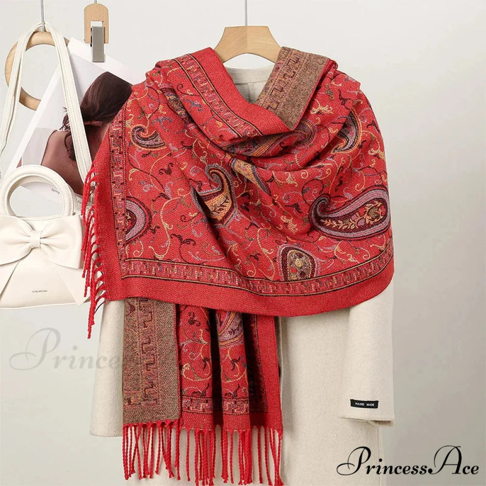 Cold Paisley Cashmere Pashmina Scarf Color25 scarf-241228
