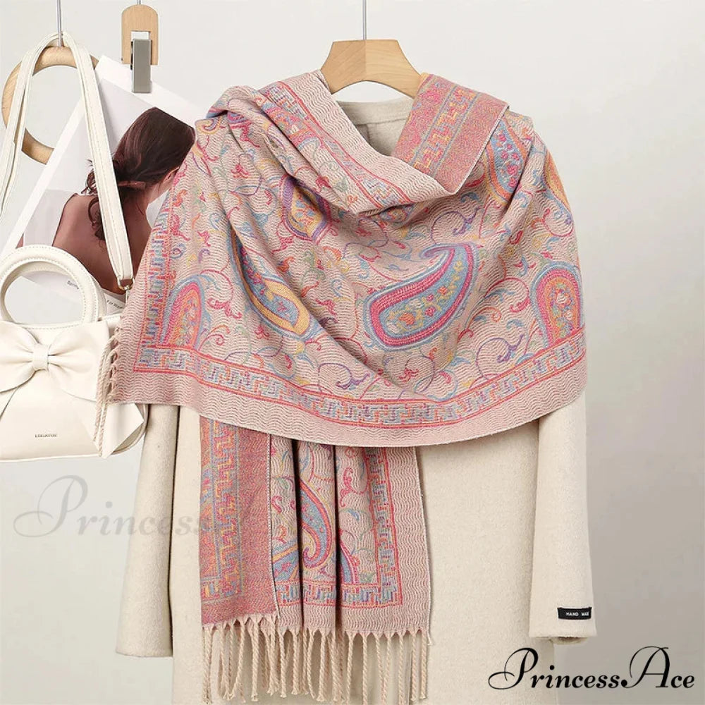 Cold Paisley Cashmere Pashmina Scarf Color26 scarf-241228