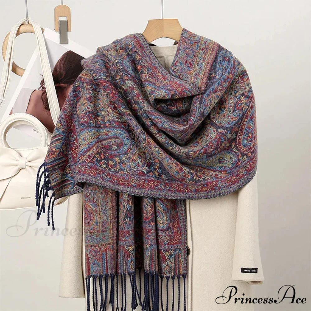 Cold Paisley Cashmere Pashmina Scarf Color3 scarf-241228