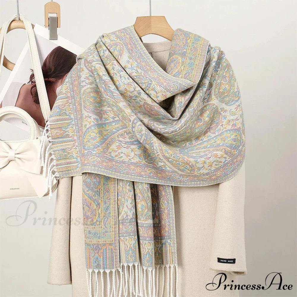 Cold Paisley Cashmere Pashmina Scarf Color5 scarf-241228