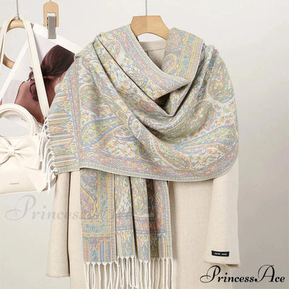 Cold Paisley Cashmere Pashmina Scarf Color5 scarf-241228