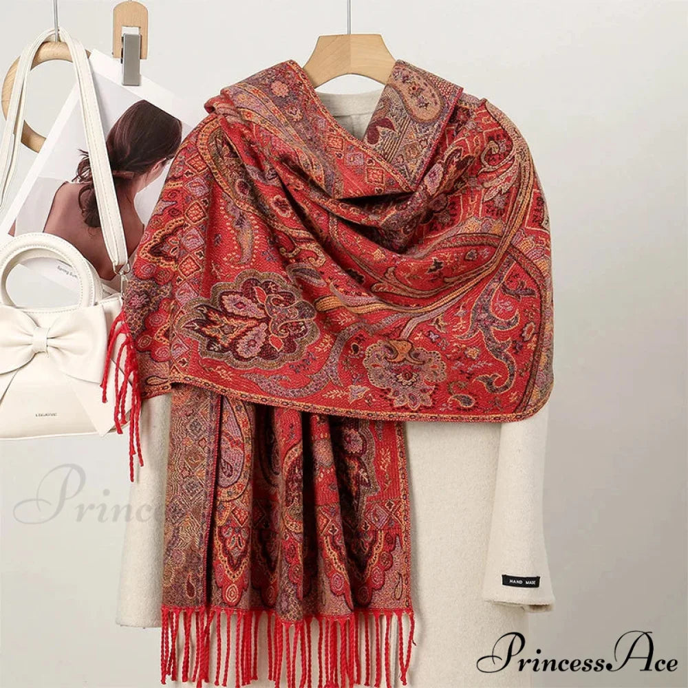 Cold Paisley Cashmere Pashmina Scarf Color7 scarf-241228