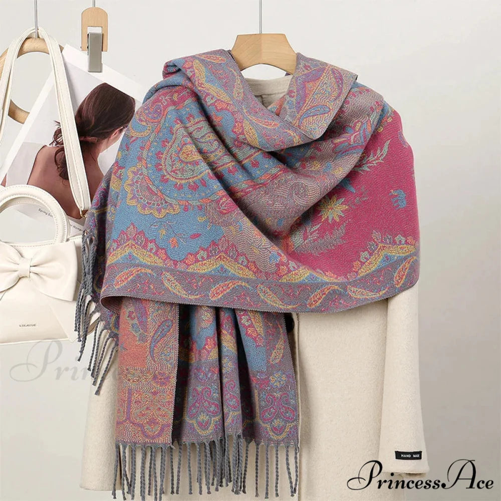 Cold Paisley Cashmere Pashmina Scarf Color9 scarf-241228
