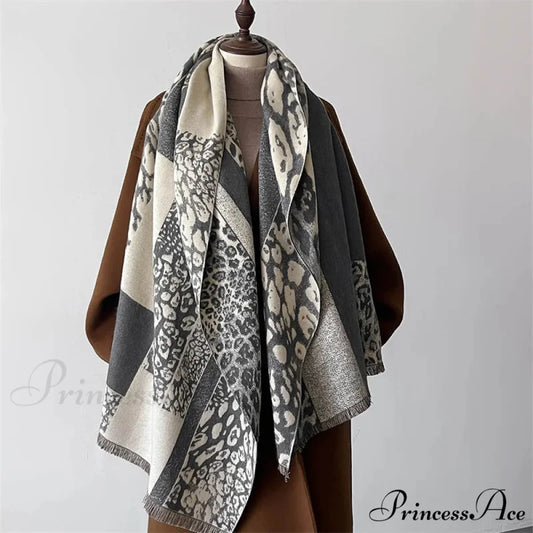 Cold Pashmina Cashmere Blanket Scarf black1 scarf-241228