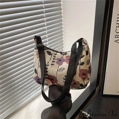 Cold Patterns Half-Moon Fabric Crossbody crossbody-250126