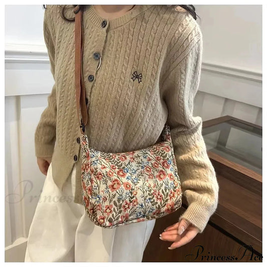 Cold Patterns Half-Moon Fabric Crossbody crossbody-250126