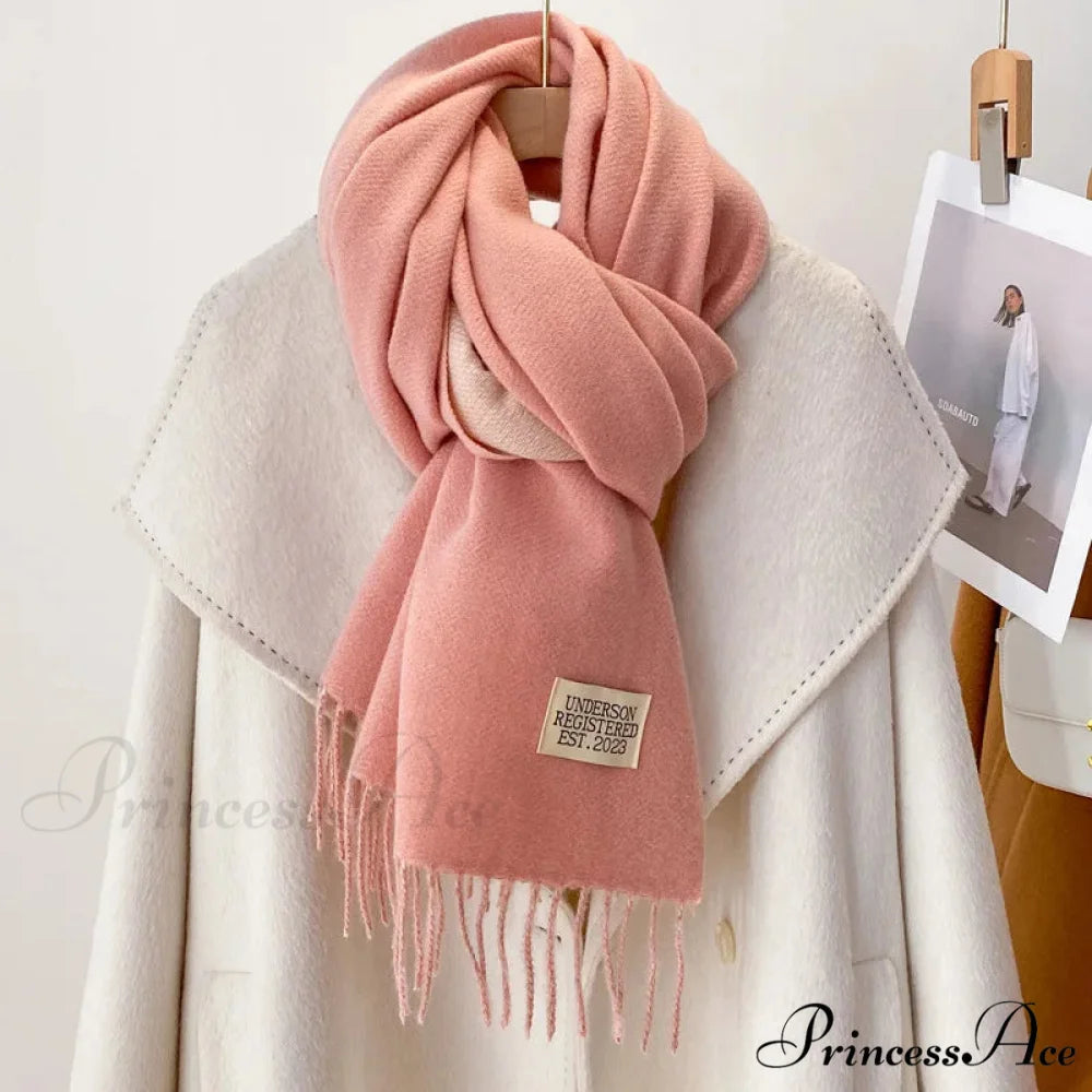 Cold Poncho Wrap Plain Pattern Cashmere Scarf Color24 / 200x70cm scarf-241228