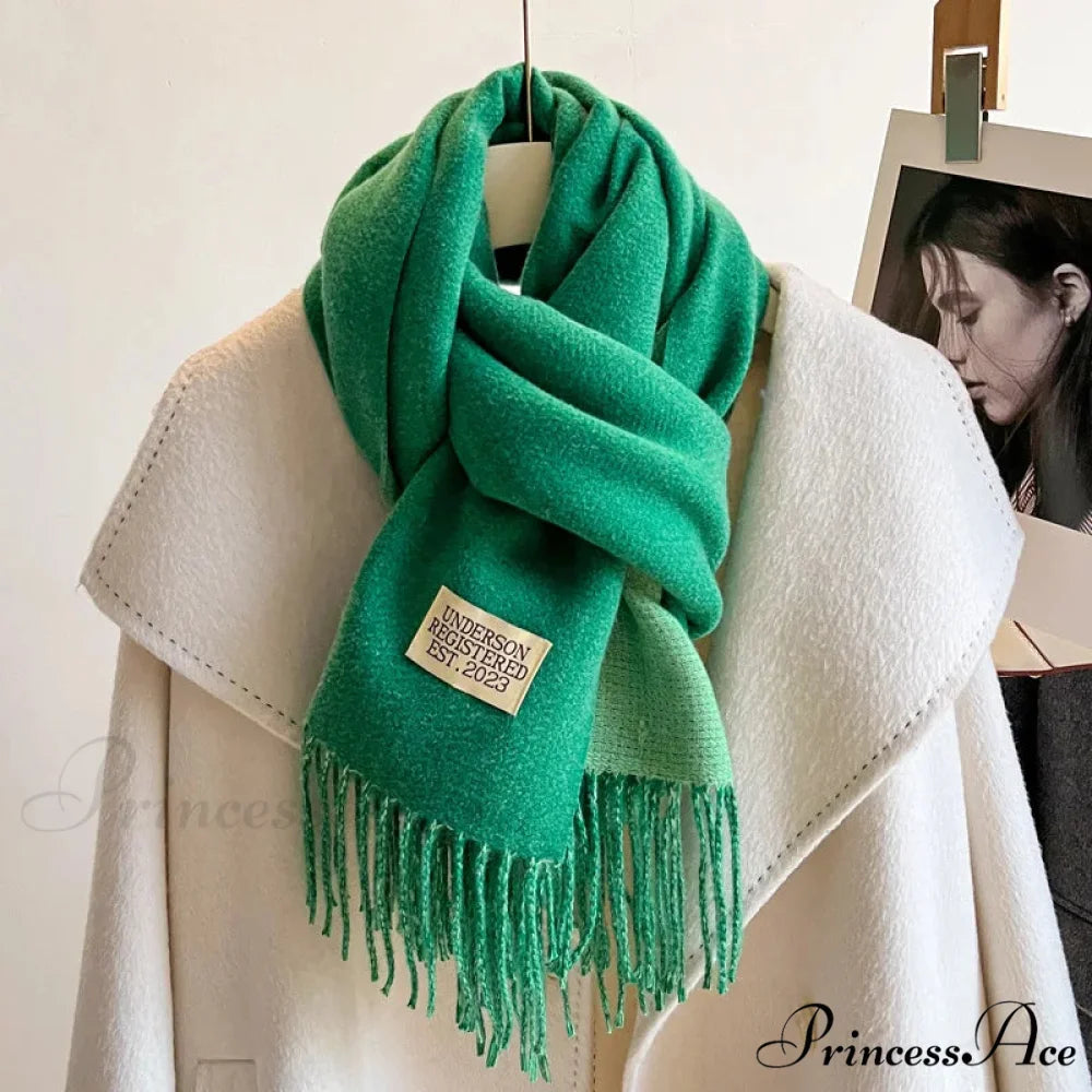 Cold Poncho Wrap Plain Pattern Cashmere Scarf Color25 / 200x70cm scarf-241228