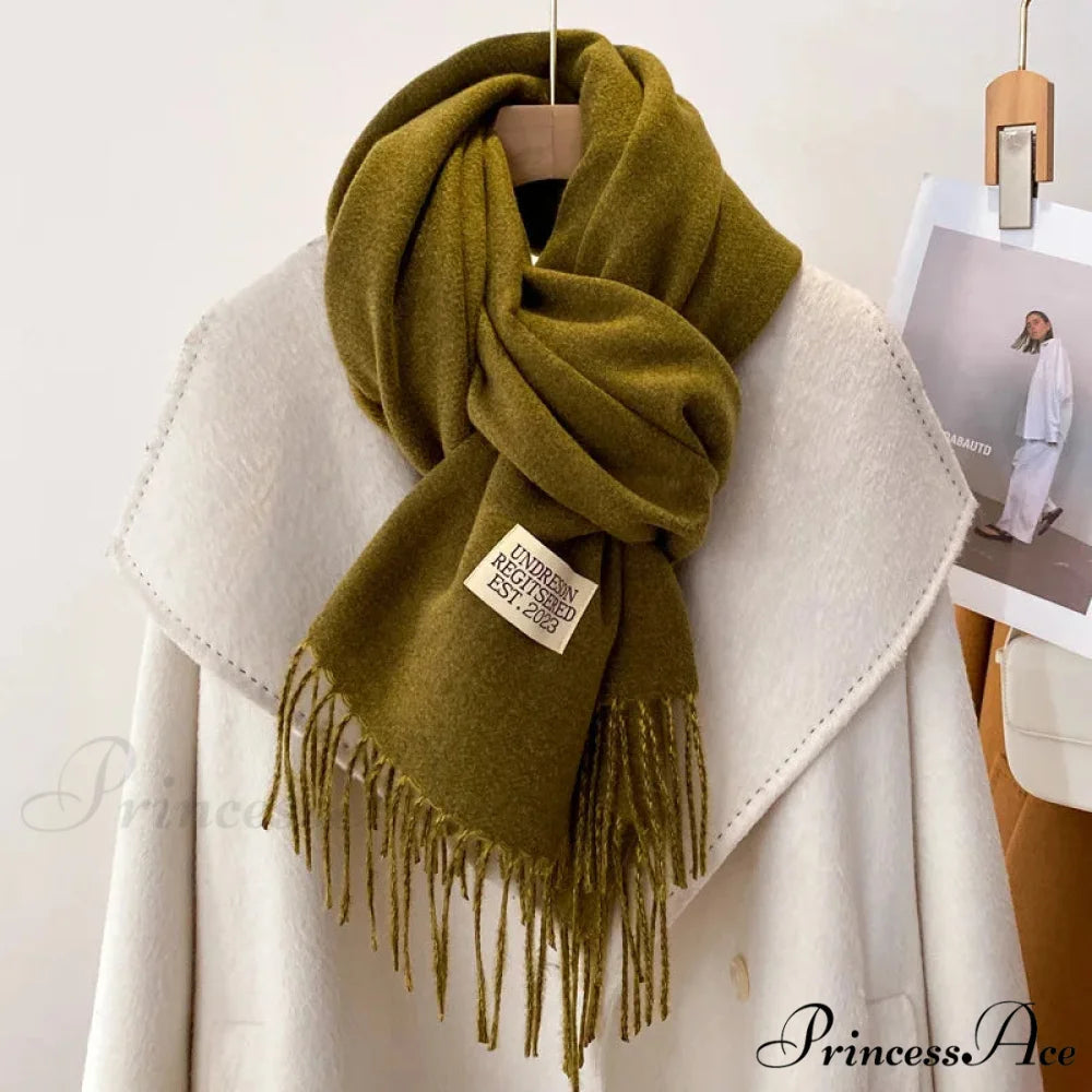 Cold Poncho Wrap Plain Pattern Cashmere Scarf Color30 / 200x70cm scarf-241228