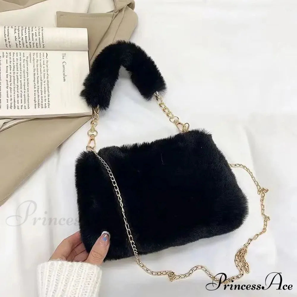 Cold Soft Tiny Square Crossbody Handbag Black handbag-250126