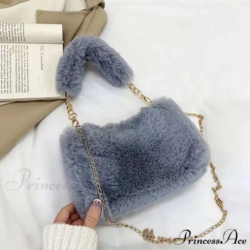 Cold Soft Tiny Square Crossbody Handbag Grey handbag-250126
