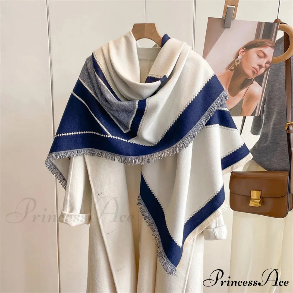 Cold Weather Soft Woolen Checkered Scarf scarf-241228