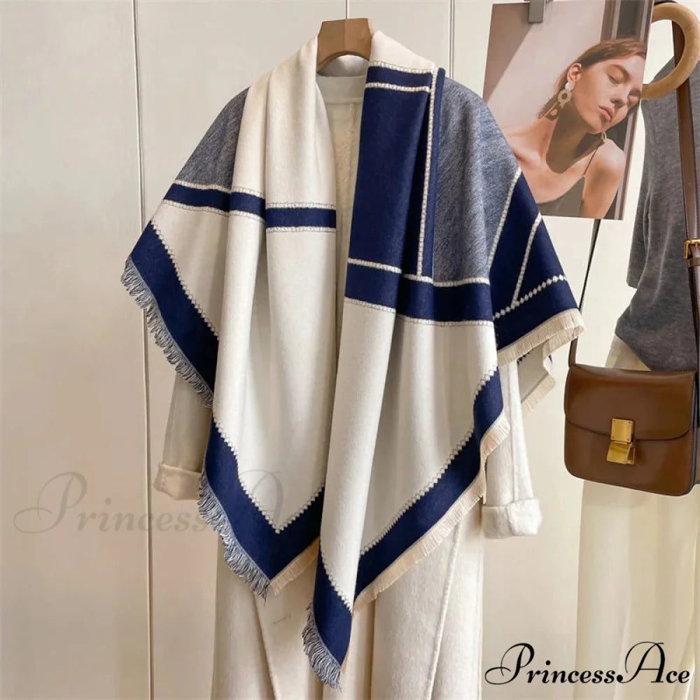 Cold Weather Soft Woolen Checkered Scarf green scarf-241228