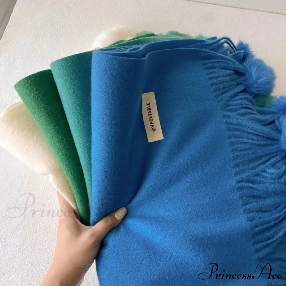 Cold Weather Soft Woolen Solid Wrap Scarf scarf-241228