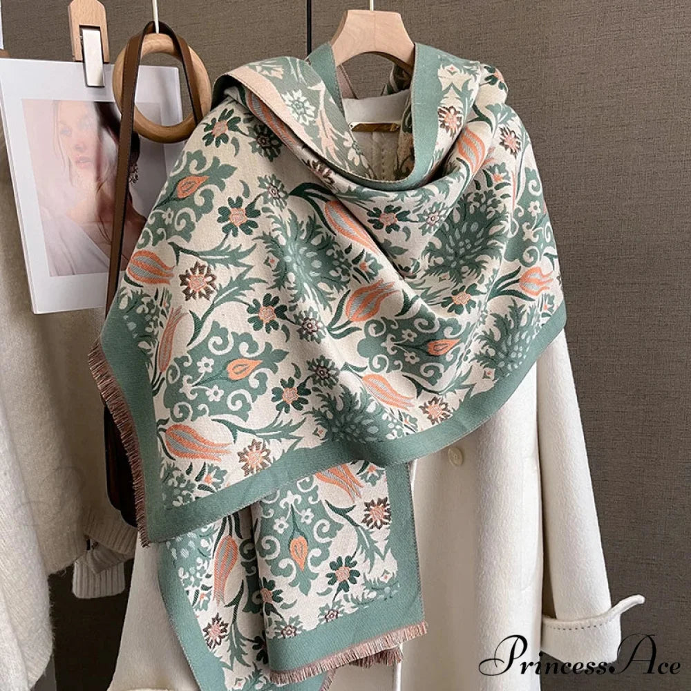 Cold Weather Soft Woolen Thick Wrap Scarf DE367-05 scarf-241228