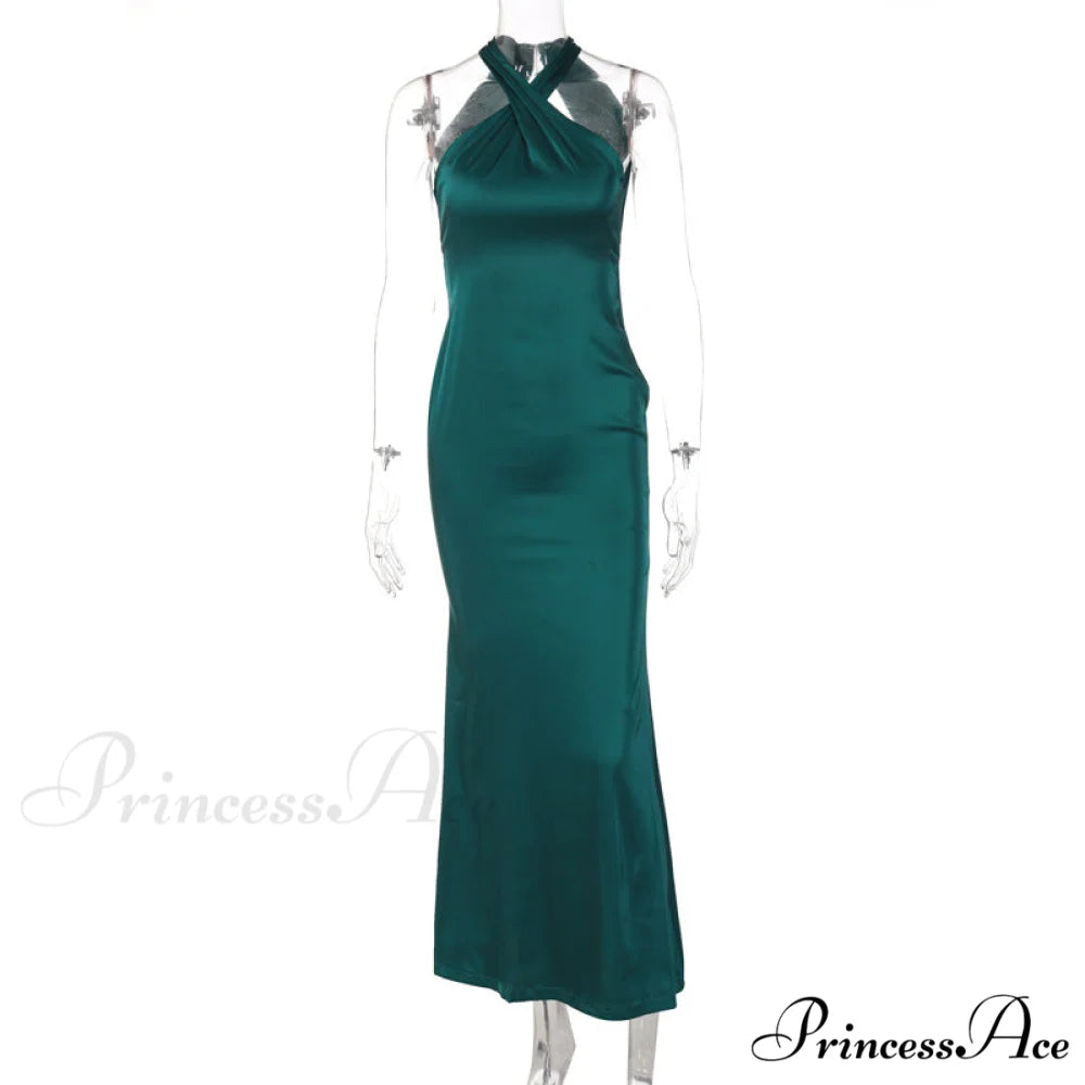 Colette Formal Swiss Charming Dot Crepe Dress GREEN / S