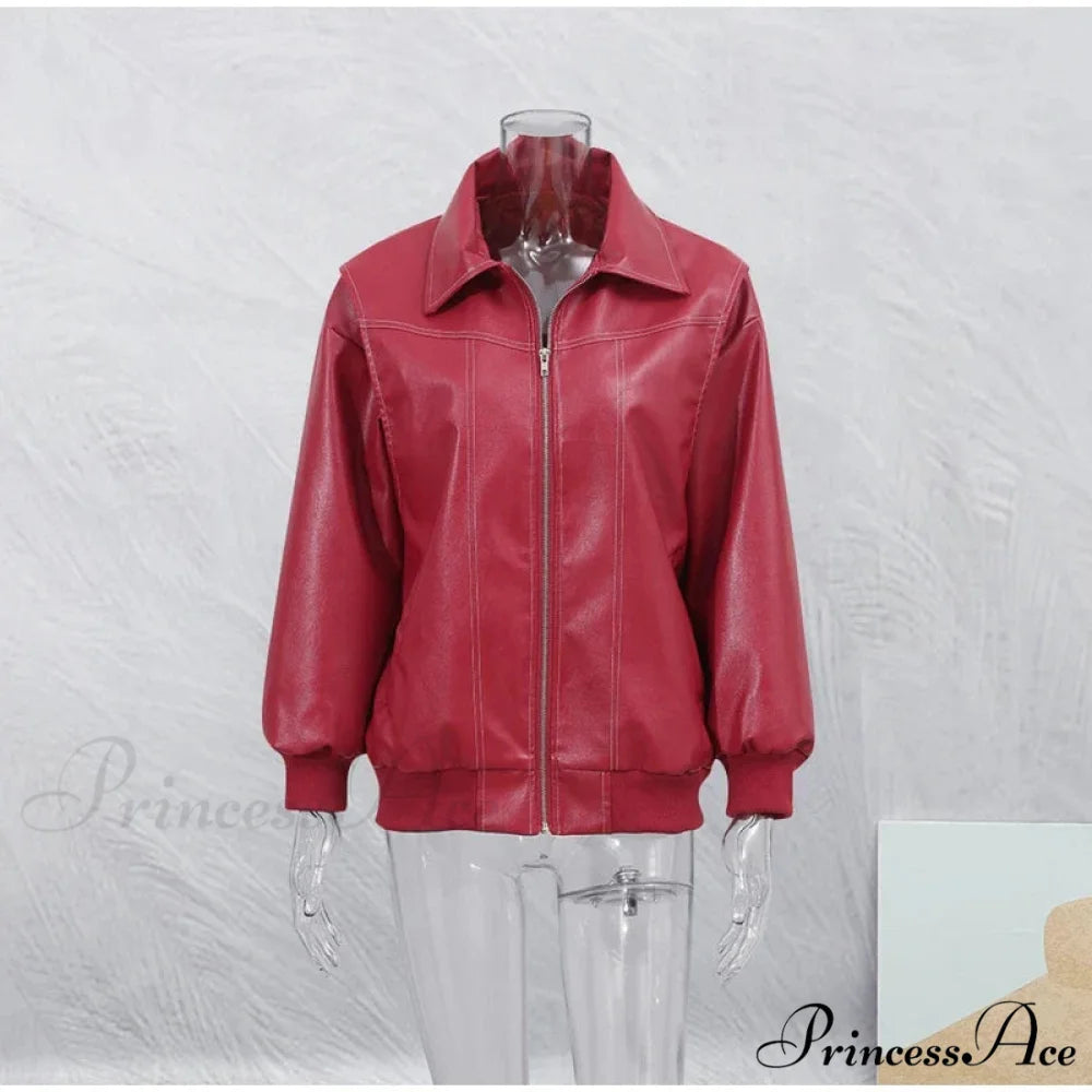 Collar Zipper Stylish Bomber Overshirt Jacket