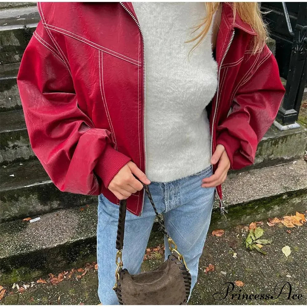 Collar Zipper Stylish Bomber Overshirt Jacket