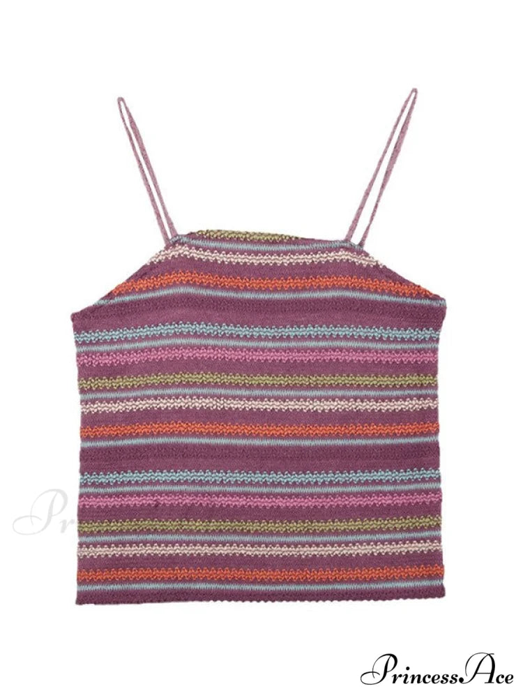 Color Block Graceful Striped Knit Sweater