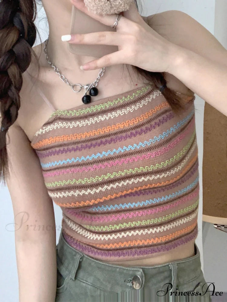 Color Block Graceful Striped Knit Sweater