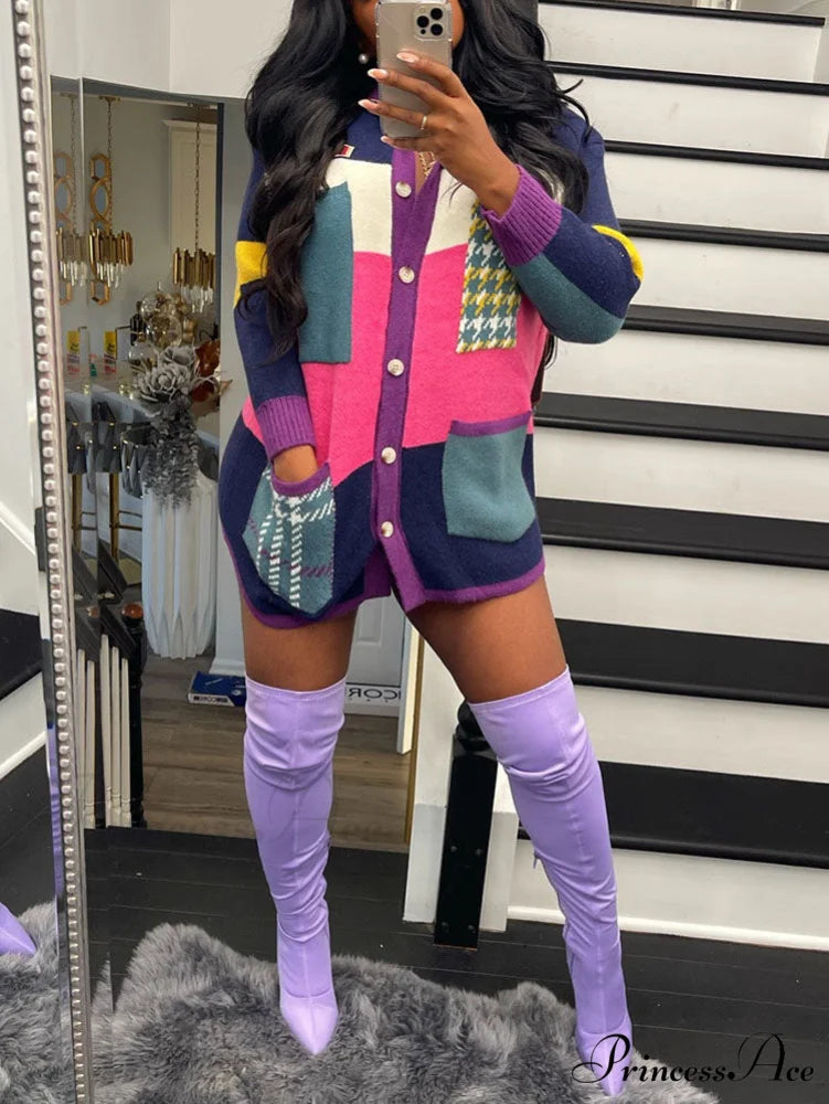 Color Block Graceful Striped Sweater