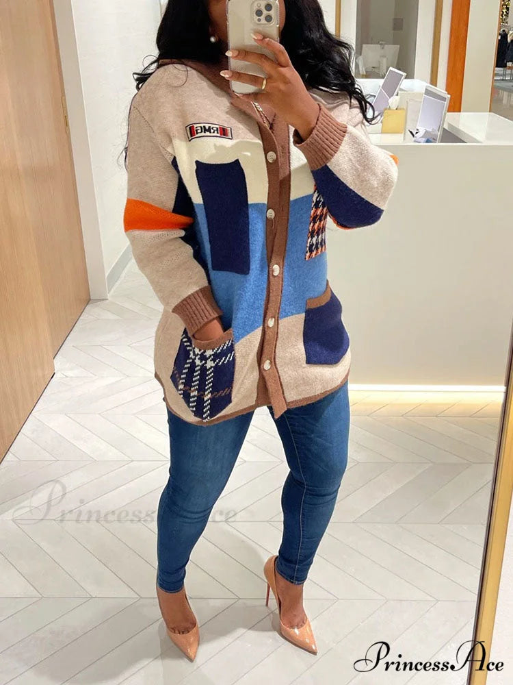 Color Block Graceful Striped Sweater